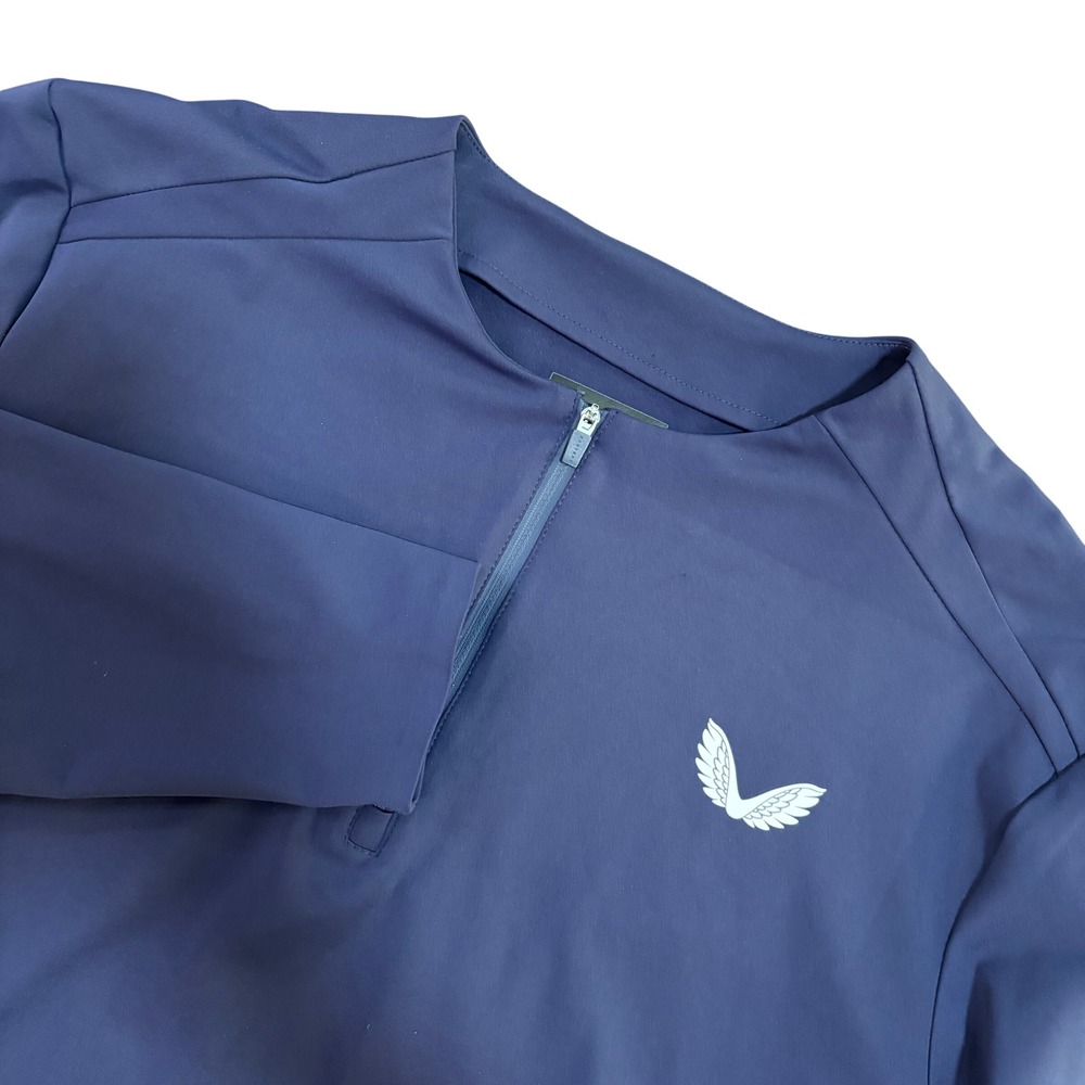 Castore Mens XL Navy Blue Performance Quarter Zip Pullover Athletic Training Top